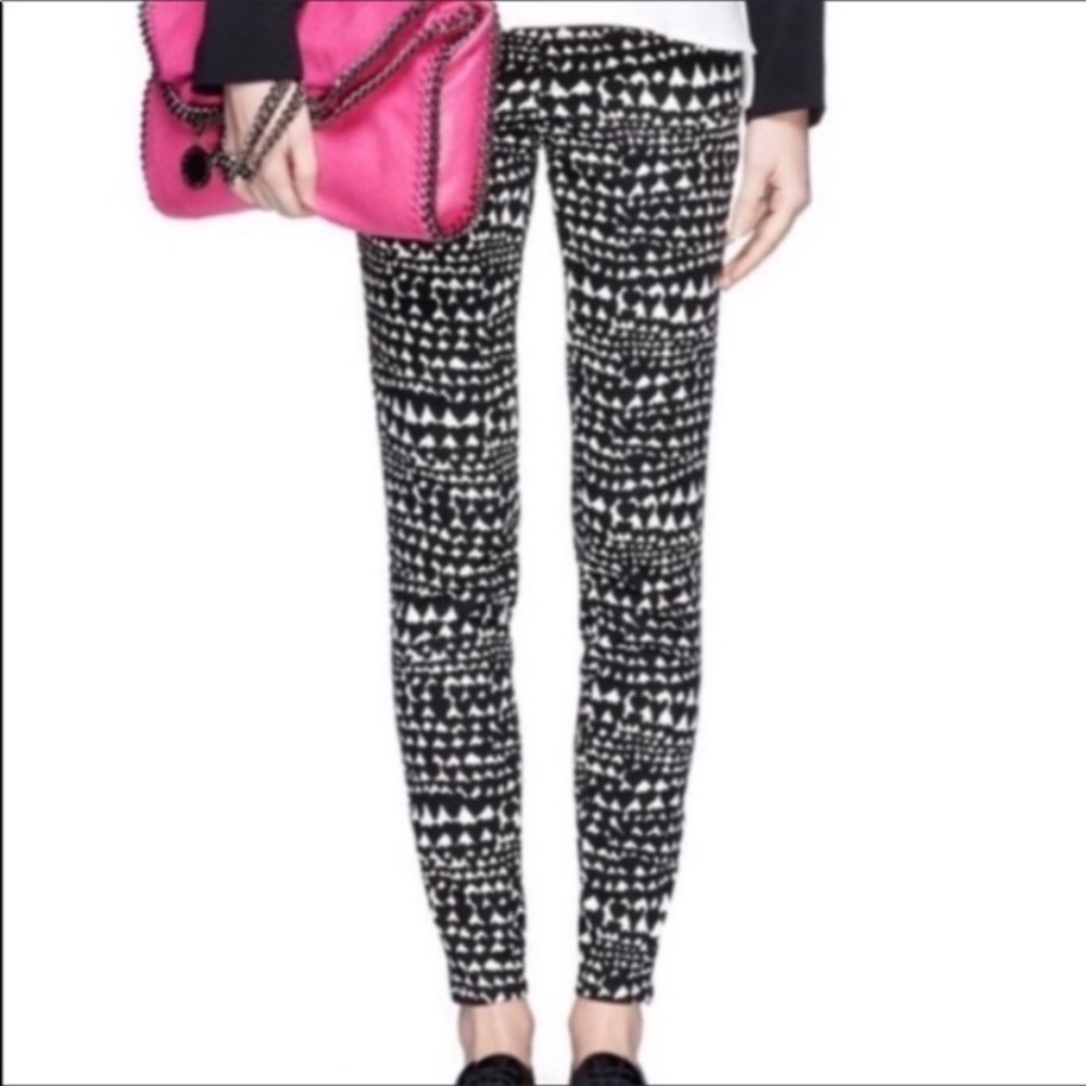 Stella McCartney Black and white Print skinny Jeans SZ 25 - Picture 1 of 7